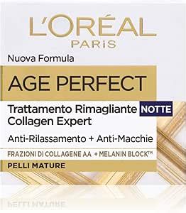 L Oréal Paris Age Perfect Crema Viso Antirughe Idratante Notte Pelli