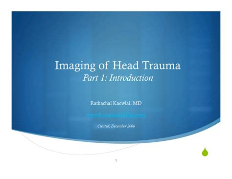 Solution Imaging Of Head Trauma Studypool