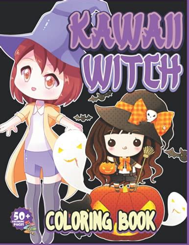 Kawaii Witch Coloring Book 50 Cute Adorable Coloring Pages Wicca