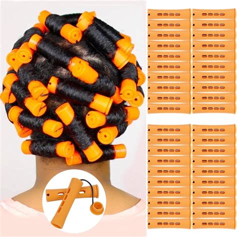 NOGIS 40pcs Perm Rods Set For Natural Hair Plastic Cold Wave Rod Non