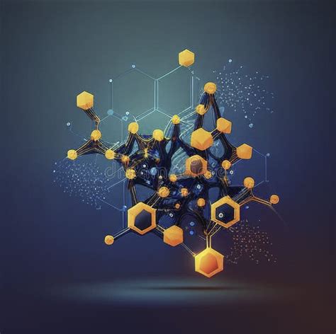 Artificial Intelligence Drawing Molecules Stock Illustration