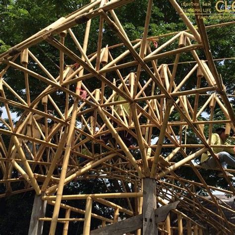 Bamboo Space Frame Playground Bamboo Earth Architecture Space Frame