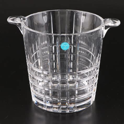 Tiffany And Co Plaid Small Crystal Ice Bucket Ebth