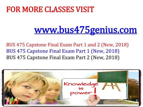 Ppt Bus Genius Capstone Final Exam Part And New