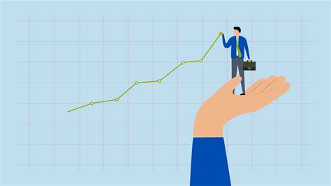 Drive sale increasing profit, businessman stands with helping hand and ... 