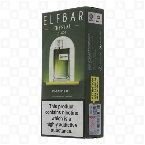 Pineapple Ice Elf Bar Crystal Cr Mg Disposable Vapes Redjuice Uk