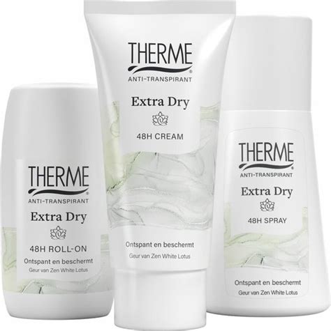 6x Therme Anti Transpirant Extra Dry Zen White Lotus Roller 60 Ml Bol