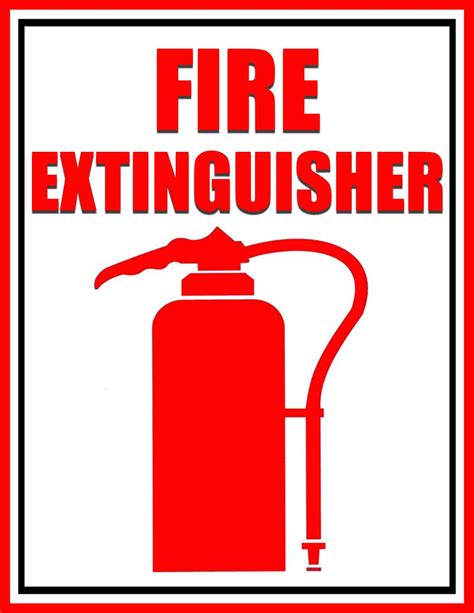 Free Printable Fire Extinguisher Signs Templates Pdf Word