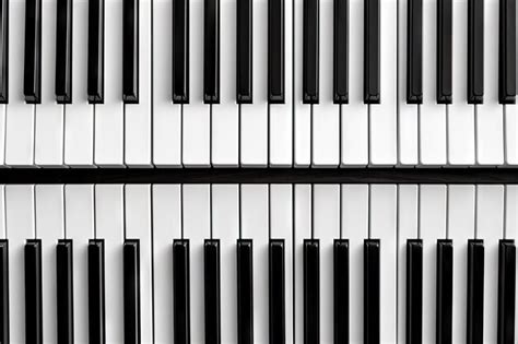 Imagen Plana De Teclas De Piano En Blanco Y Negro Foto Premium