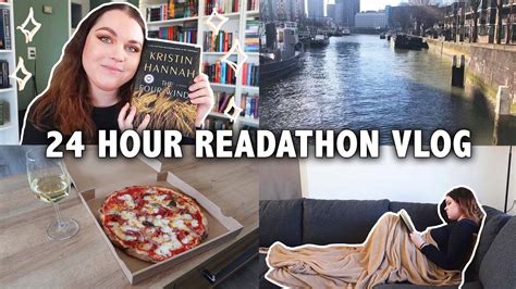 24 HOUR READATHON VLOG How Much Can I Read In One Day 24 Hours Of