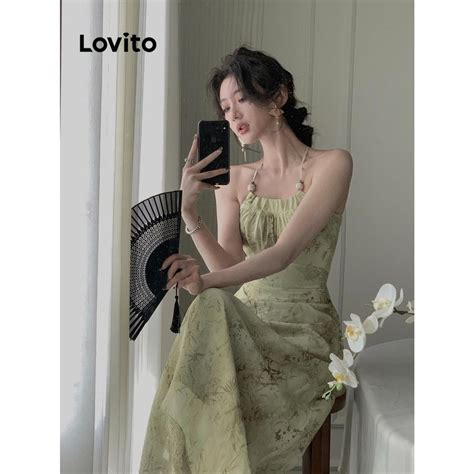 Lovito Women Casual Ditsy Floral Flowers Dress Lna Shopee