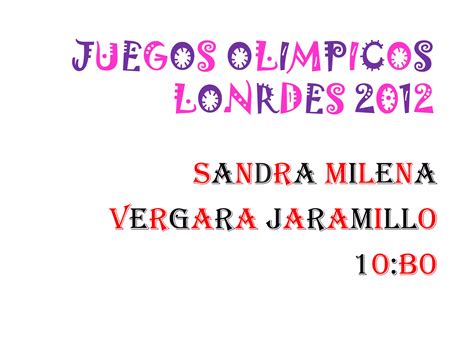 Juegos Olimpicos Lonrdes 2012 PPT