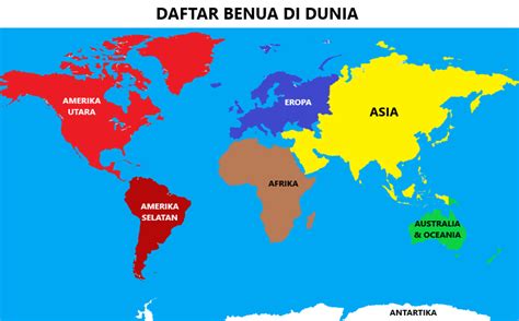 Daftar Benua-benua Di Dunia Dan Penjelasannya