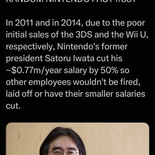 Nintendo CEO cut his salary | Tech Industry - Blind