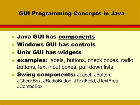 PPT - GUI Programming in Java PowerPoint Presentation, free download ...