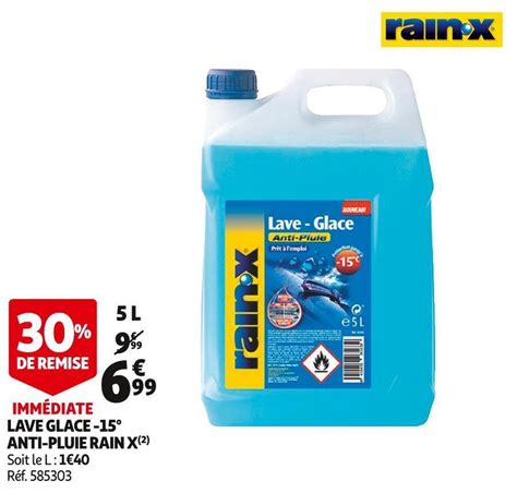 Promo Rain X Lave Glace Anti Pluie Chez Auchan