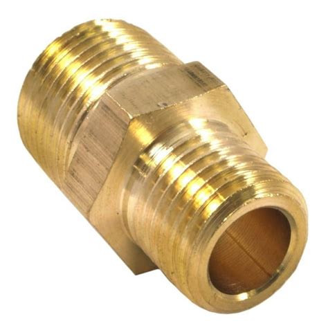 75533 Brass Fitting Reducer Adapter 38 Inch Male Npt To 14 Inch Male Npt All Brass Hose