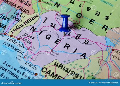 Nigeria Map Stock Image Image Of Burundi Faso Gambia 54612819