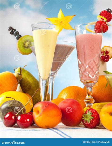 Fruit smoothies stock photo. Image of cherries, kiwi - 20441546