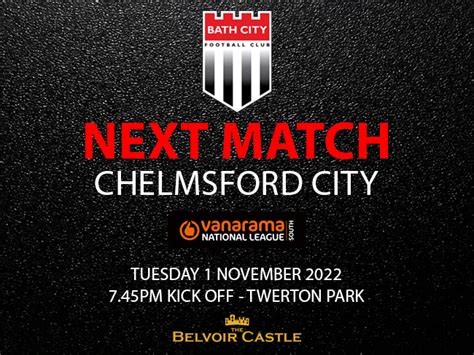 Bath City FC Next Match Chelmsford City Home Bath City FC