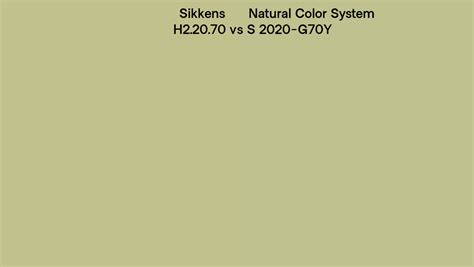 Sikkens H22070 Vs Natural Color System S 2020 G70y Side By Side