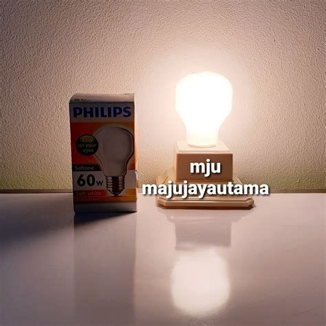 Jual Philips Lampu Pijar Watt Susu Softone Shopee Indonesia