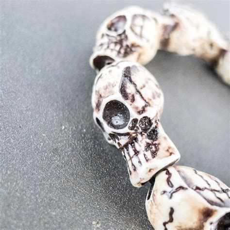 Pulsera Con Tallado De Calavera Para Hombre Braza Grandado