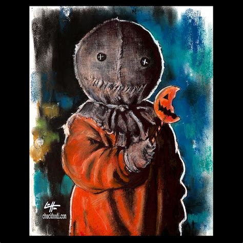 Print 8x10 Sam Trick R Treat Horror Dark Art Etsy