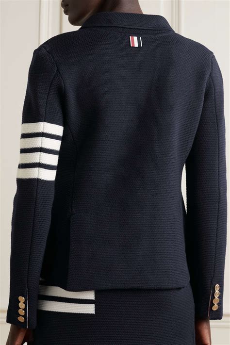 Thom Browne Striped Wool Blend Blazer Net A Porter