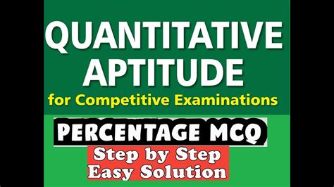 Quantitative Aptitude Percentages Mcqs And Questions Percentage