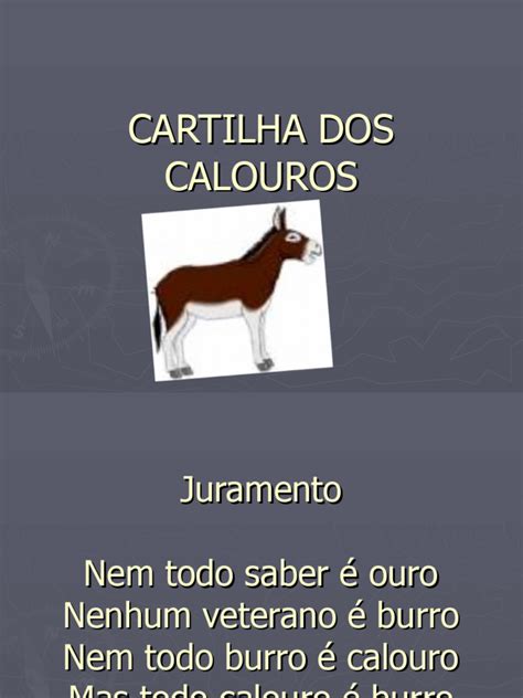 O Que Significa Calouro - Cartilha do Calouro: Regras e Juramento | PDF