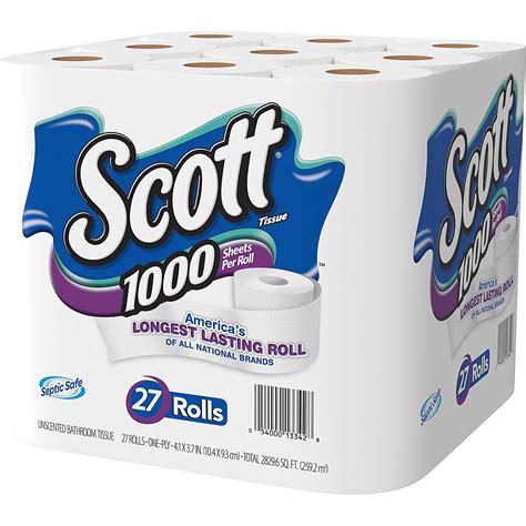 Scott 1000 Sheets Per Roll Toilet Paper 27 Rolls Bath Tissue Artofit