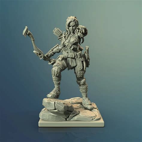 Arqueiro F Mea Soldado Figura De Resina 1 24 Escala 85mm Altura Montar