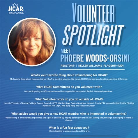 Volunteer Spotlight Howard County Association Of Realtors®