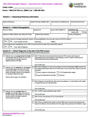 Fillable Online SHP 2020 2021 SeasonStandard Prior Authorization