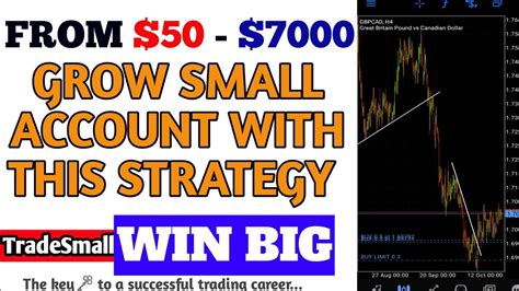 Strategy On How To Grow A Small Forex Trading Account On Any Pair In