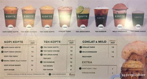 Selalu Diperbarui Menu Kopte Kopi Teh Kalideres