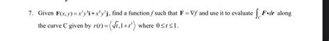 Solved 7 Given F X Y X Yi X Y’j Find A Function F Such