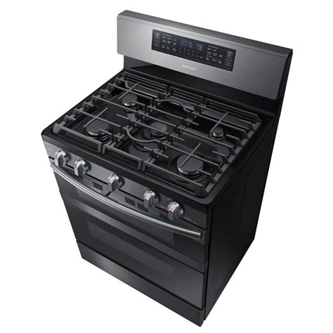 Samsung 30 In 5 8 Cu Ft Gas Range With Self Cleaning And Dual Convection In Fingerprint