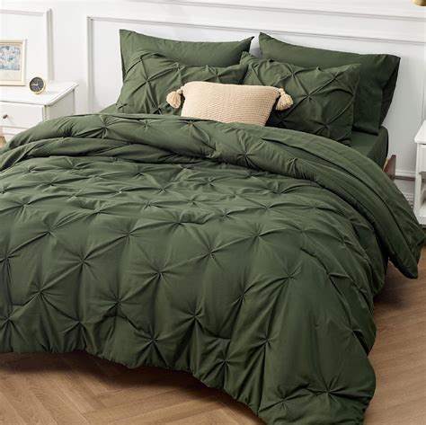 Amazon Litanika Queen Comforter Set With Sheets Olive Green