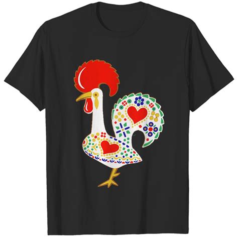 Portuguese Rooster Galo De Barcelos Portuguese Rooster Design T Shirts