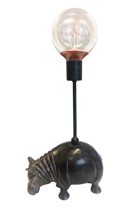 Vanilla Fly Black Hippo Table Lamp At Sue Parkinson