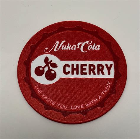 Fallout Inspired Nuka Cola Cherry Bottle Cap Coaster Etsy