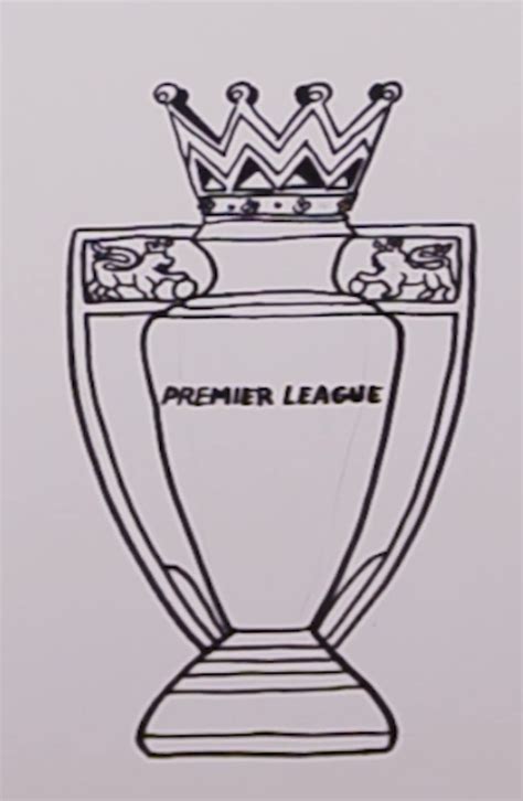 How to draw Premier League Football Trophy Cup