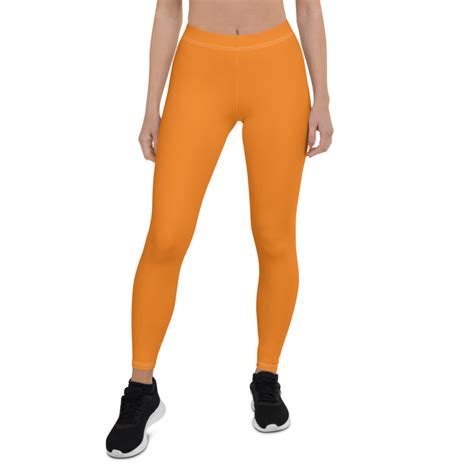 Lovely Orange Coloured Ladies Leggings Bright Coloured Etsy