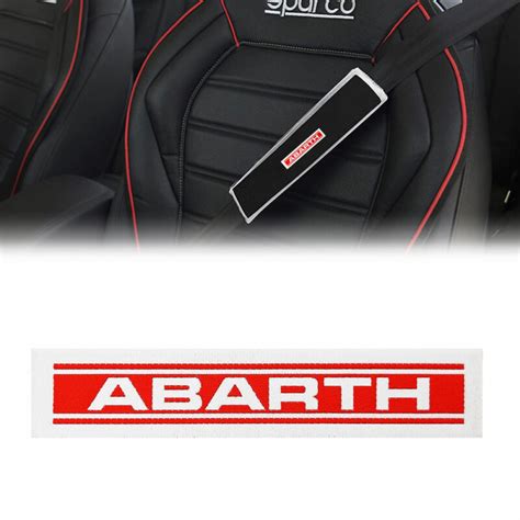 Toppa Adesiva Ufficiale Abarth Scritta Per Copri Cintura 115 X 26 Mm