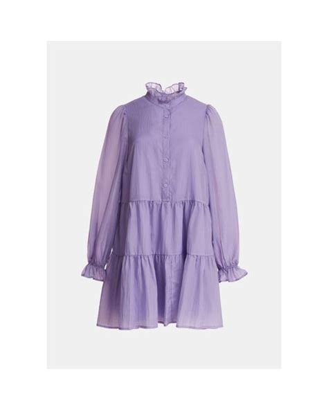 Essentiel Antwerp Synthetic Corkie Tiered Mini Dress In Purple Lyst UK