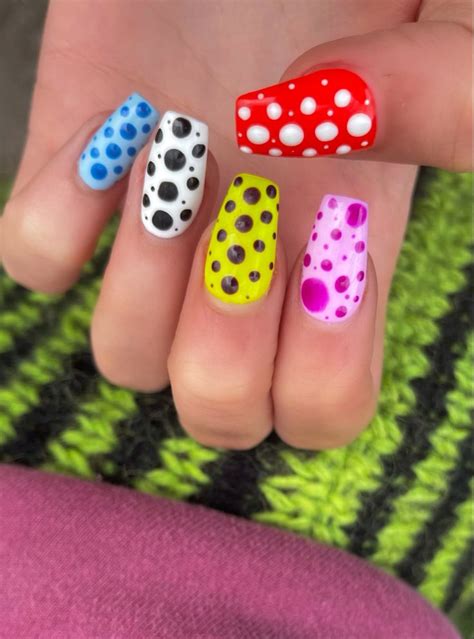 Yayoi Kusama Inspired Nails Nails Nail Colors Nails 2020