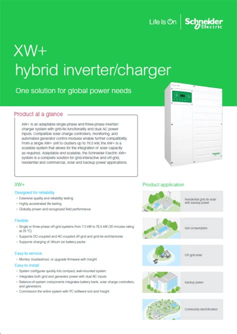 Schneider Electric Conext XW 8548 Hybrid Inverter Charger Solarmart