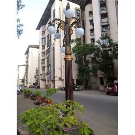 Steel Single Arm Decorative Led Street Light Pole 4 M At ₹ 8000piece